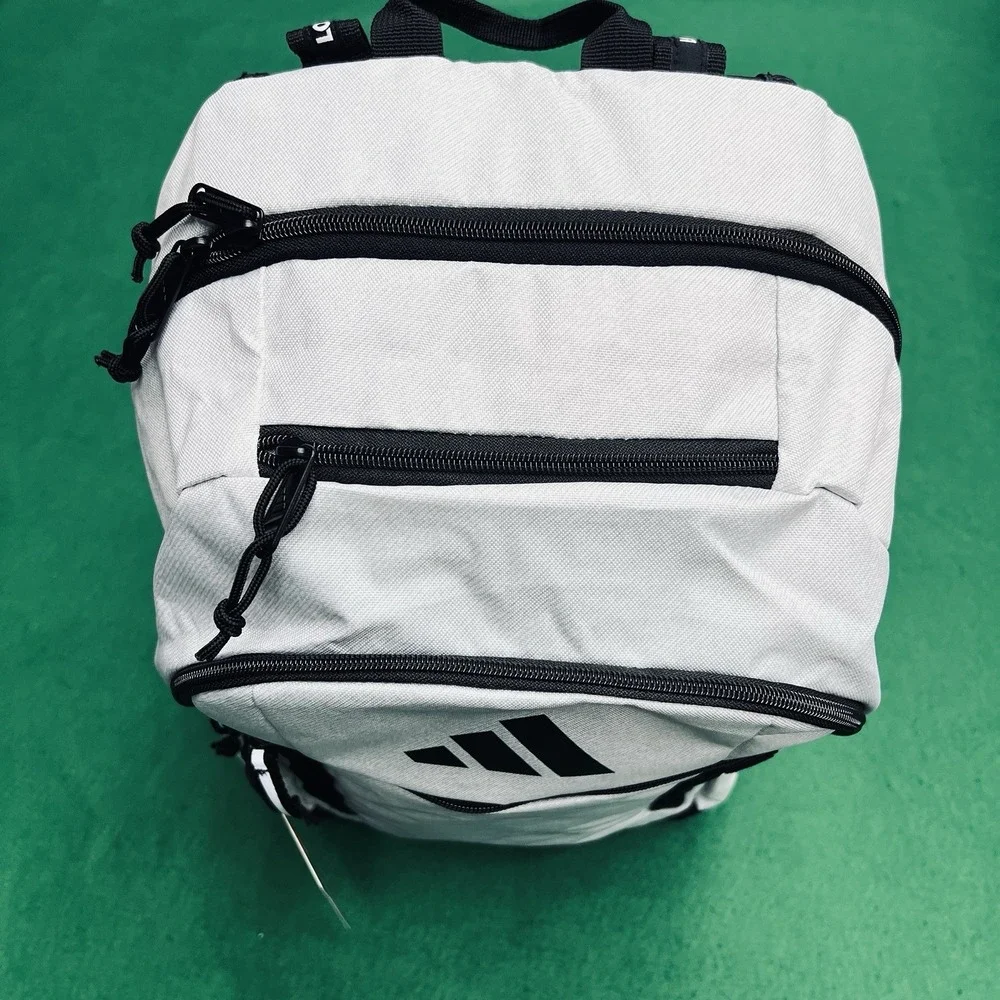 Adidas Excel 7 Backpack Twill White Black Laptop Gym Workout Travel, 34L OSFA